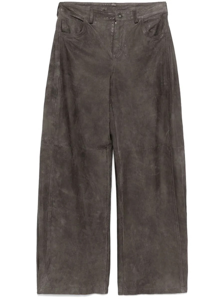  Salvatore Santoro Leather Trousers - Grey 