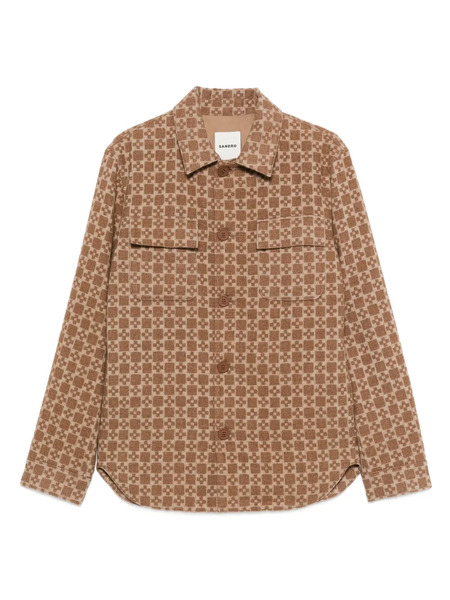  Sandro Geometric-pattern Jacket - Brown 