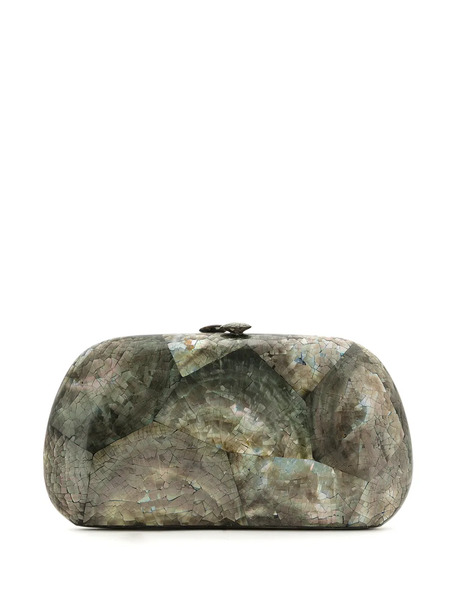  Serpui Cracked Panel Clutch Purse - Black 