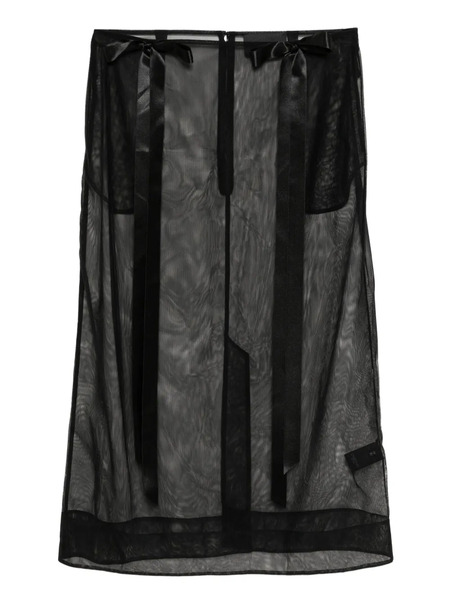  Simone Rocha Ribbon-embellished Skirt - Black 
