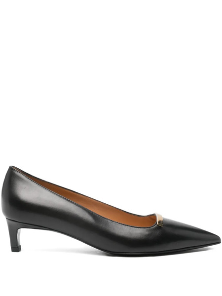  Tod's 40mm Pointed-toe Leather Pumps - Black 