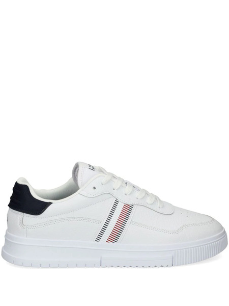  Tommy Hilfiger Contrasting Lace Up Trainers - White 