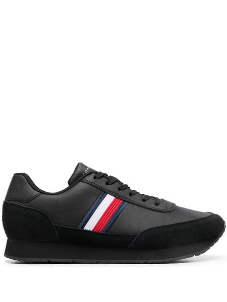  Tommy Hilfiger Leather Low-top Sneakers - Black 