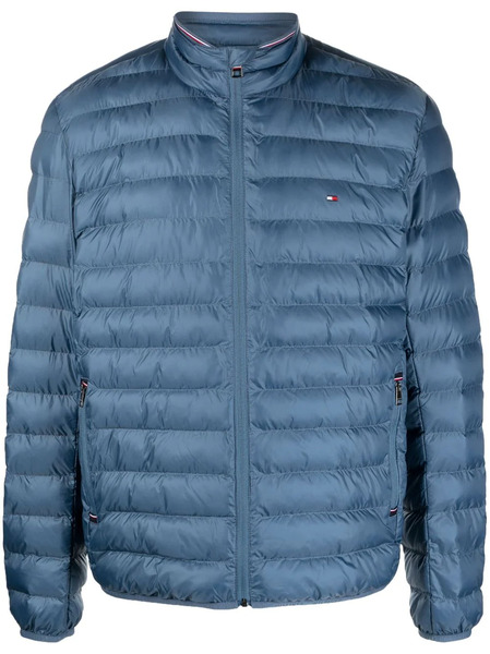  Tommy Hilfiger Logo-patch Zipped Puffer Jacket - Blue 