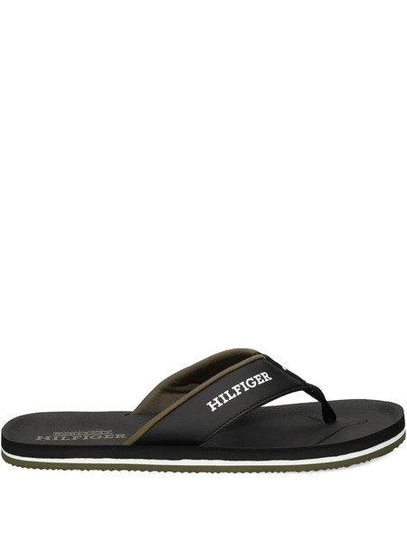  Tommy Hilfiger Logo-strap Flip Flops - Black 