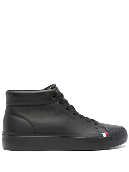  Tommy Hilfiger Modern Lace-up Leather Sneakers - Black 