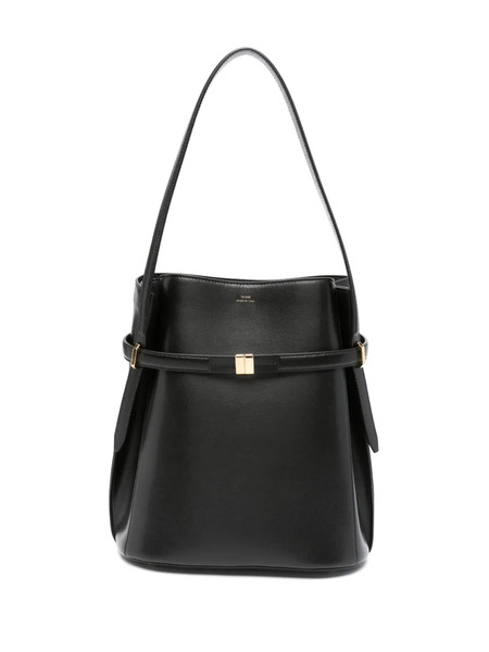  Toteme Belted Leather Bucket Bag - Black 