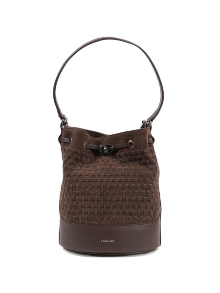  Zanellato Monda'® Leather Bucket Bag - Brown 