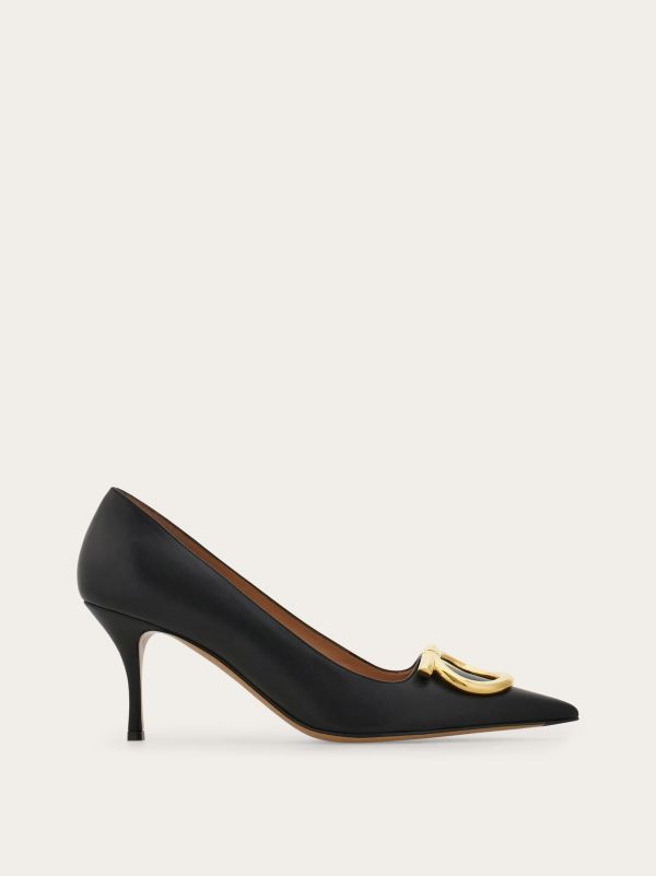  Ferragamo Women Maxi Gancini Pump Black Size 5 