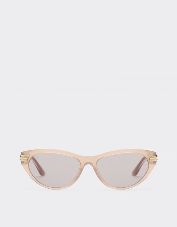  Ferrari Light Brown Pearlacetate Sunglasses With Brown Lenses - Female Ferrari Collection Hazelnut Os 