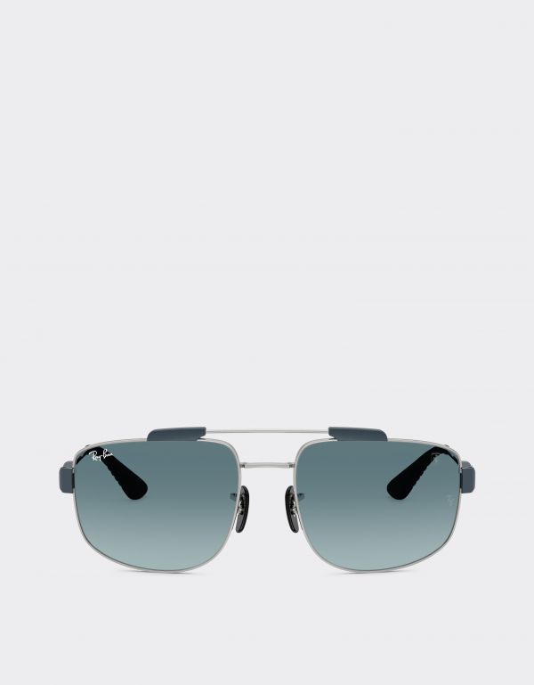 Ferrari Ray-ban For Scuderia Ferrari Rb3789m In Silver Metal With Grey Gradient Blue Lenses -  Sunglasses Silver Os 