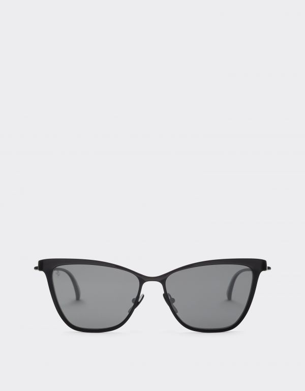  Ferrari Ferrari Sunglasses In Blackmetal With Black Crystal Polarized Lenses - Female Sunglasses Black Matt Os 