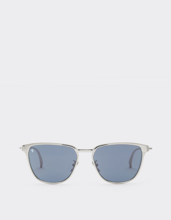  Ferrari Ferrari Sunglasses In  Silver-coloredmetal  With Blue Crystal Lenses -  Sunglasses Silver Os 