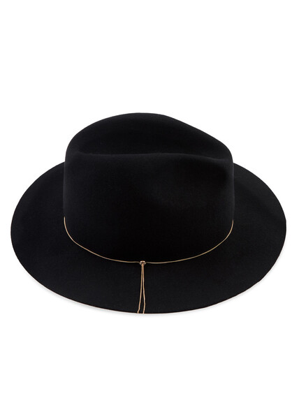  Eugenia Kim Sandy Wool Fedora Hat - Black - One Size 