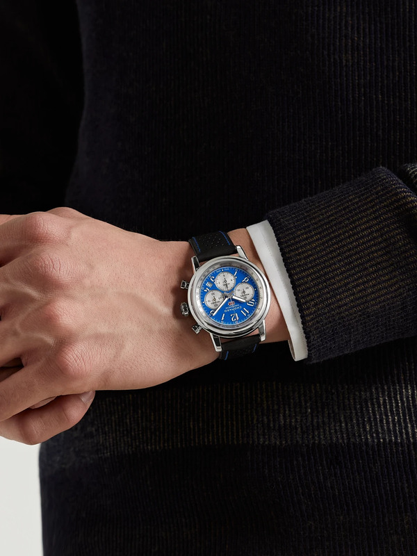 Chopard - Mille Miglia Classic Racing Chronograph Automatic 42mm Stainless Steel And Perforated Leather Watch, Ref. No. 168589-3010 - Men - Blue 