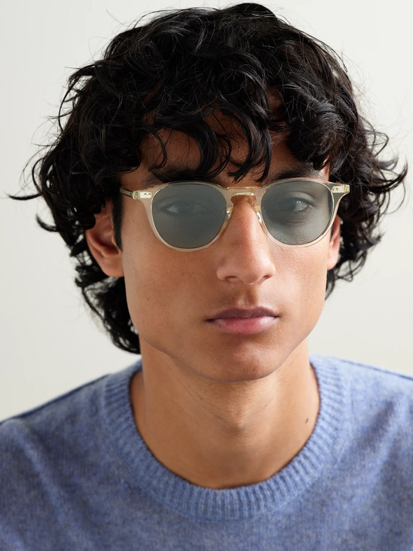  Garrett Leight California Optical - Hampton Round-frame Acetate Polarised Sunglasses - Men - Neutrals 