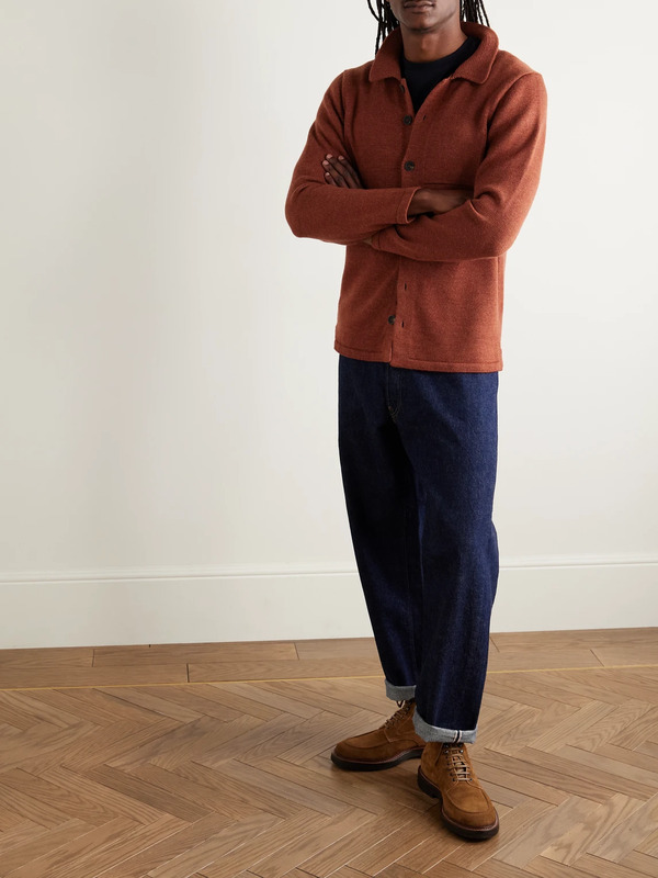 Inis Meáin - Wool And Linen-blend Cardigan - Men - Red - S 