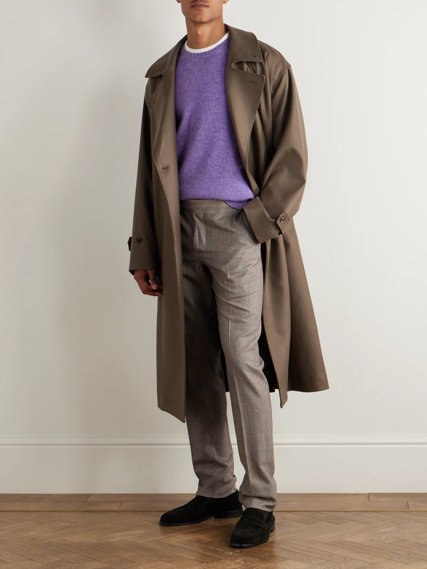  Sid Mashburn - Ghost Straight-leg Prince Of Wales Wool-hopsack Suit Trousers - Men - Brown - Uk/us 32 