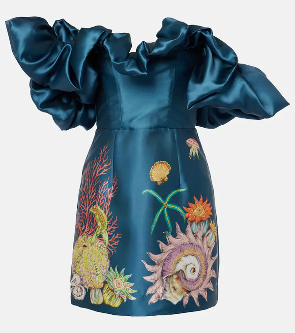  Alemais Alã©mais Dorian Printed Ruffled Minidress 