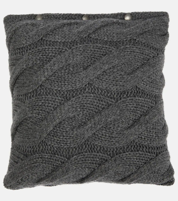  Brunello Cucinelli Brunello Cucinelli Cable-knit Cashmere Cushion 