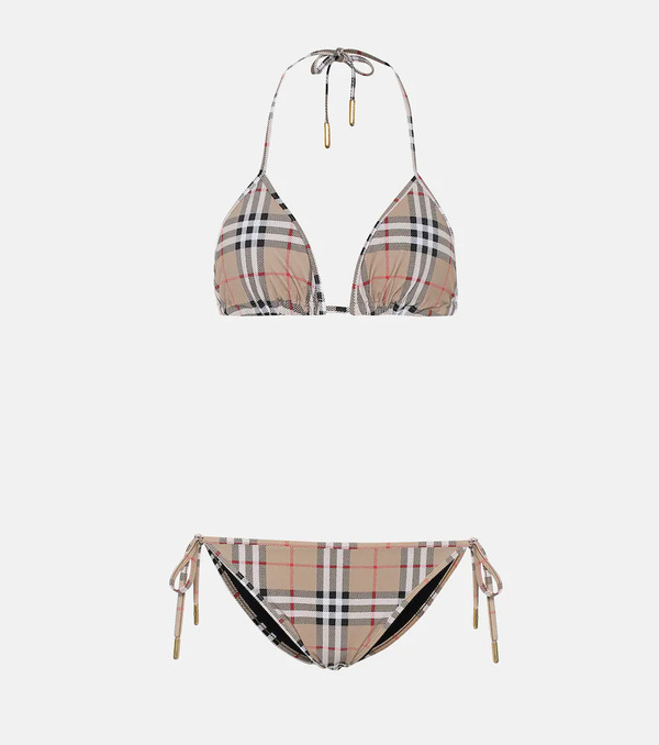  Burberry Burberry Burberry Check Triangle Bikini 