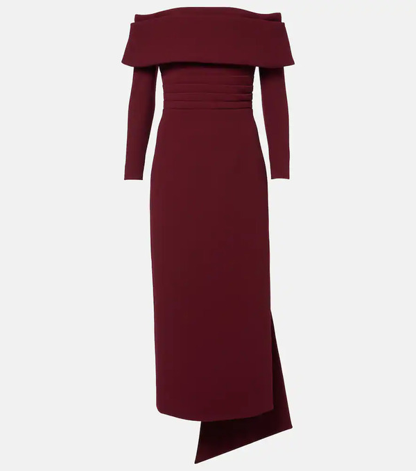  Emilia Wickstead Emilia Wickstead Derika Off-shoulder Crãªpe Midi Dress 