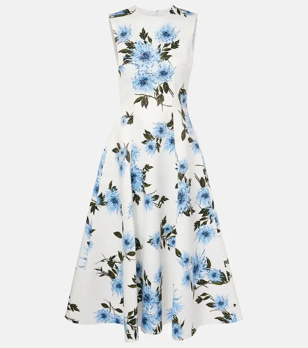  Emilia Wickstead Emilia Wickstead Mara Floral Taffeta Faille Midi Dress 