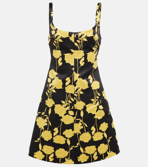  Emilia Wickstead Emilia Wickstead Talia Floral Taffeta Faille Minidress 