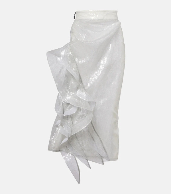  Maticevski Maticevski Hymn Ruffled Sequined Midi Skirt 