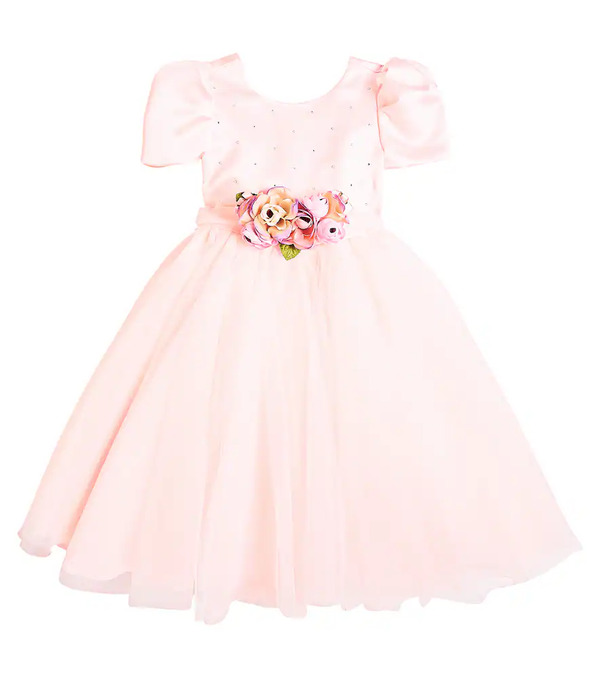  Monnalisa Monnalisa Floral-appliquã© Embellished Tulle Dress 