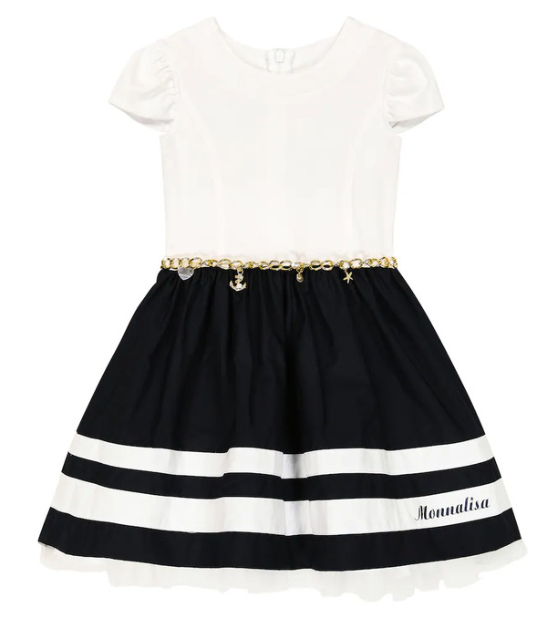  Monnalisa Monnalisa Striped Cotton Dress 