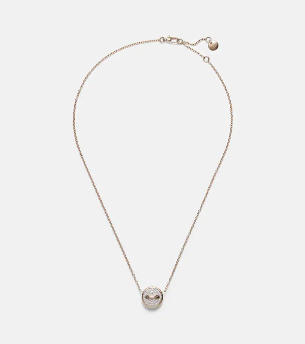  Pomellato Pomellato Pom Pom Dot 18kt Rose Gold Pendant Necklace With Mother-of-pearl And Diamonds 