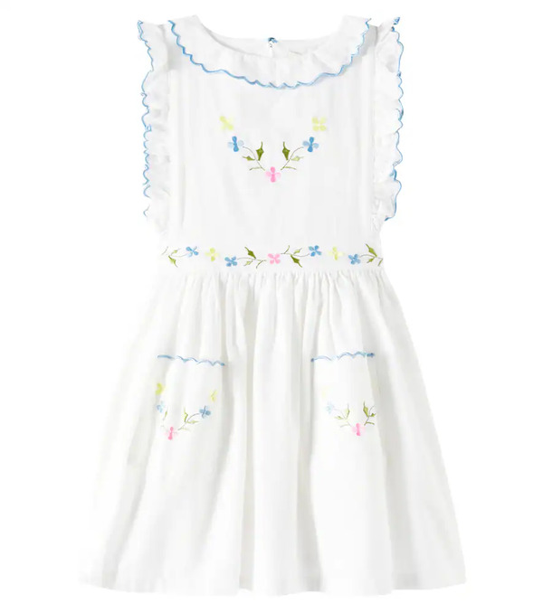  The New Society The New Society Hermione Embroidered Cotton Baize Dress 