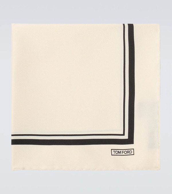  Tom Ford Tom Ford Printed Silk Pocket Square 