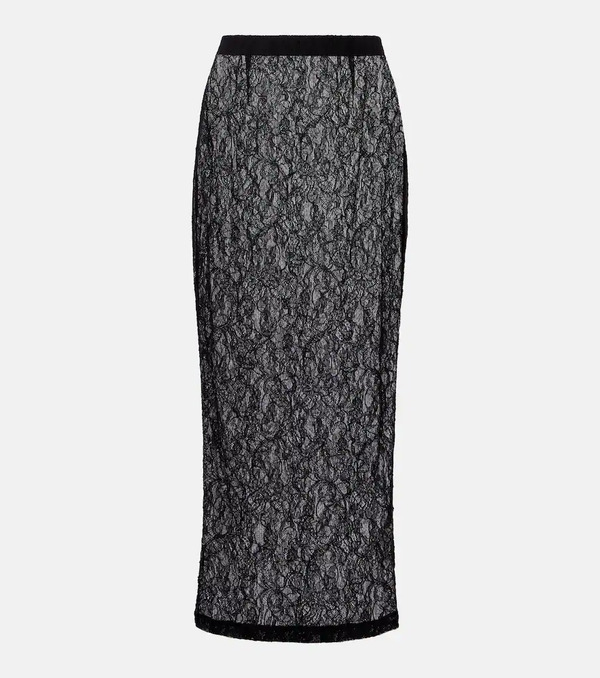  Wardrobe.nyc Wardrobe.nyc Sheer Lace Midi Skirt 