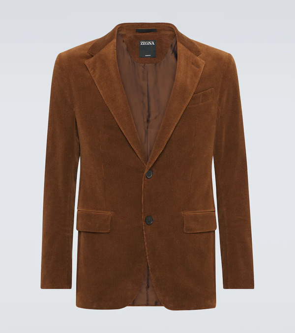 Zegna Zegna Cotton And Cashmere Corduroy Blazer 