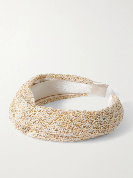  Eugenia Kim - Trish Knotted Metallic Woven Headband - Cream - One Size 