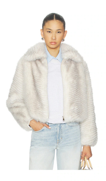  Adrienne Landau Katrina Jacket In Ivory. - Size L (also In S) 