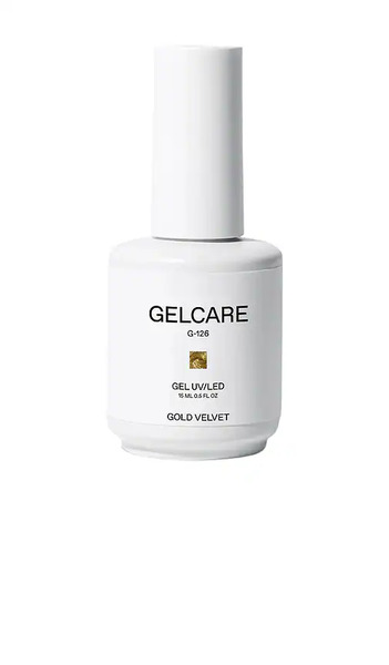  Gelcare Gold Velvet Gel Nail Polish In Metallic Gold. 