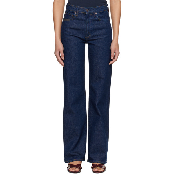  Agolde Navy Harper Straight Jeans 