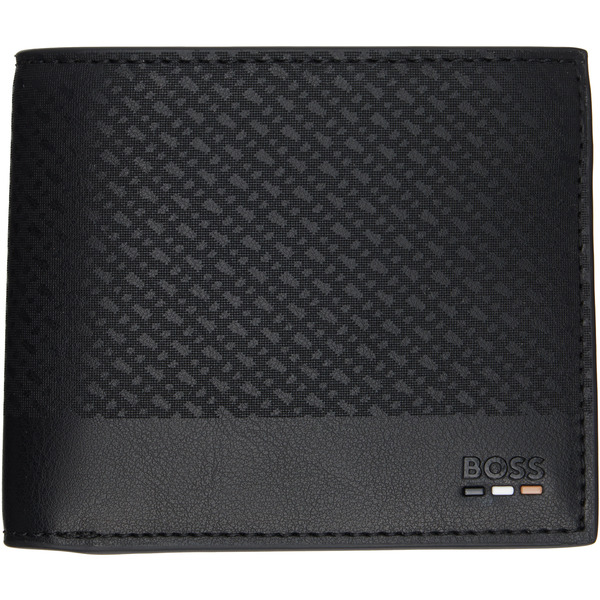  Boss Black Embossed Logo Wallet 