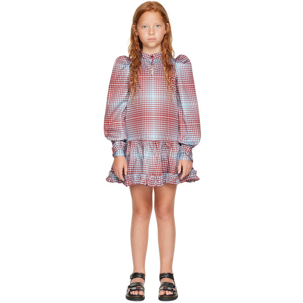  Charles Jeffrey Loverboy Ssense Exclusive Kids Blue & Red Dress 