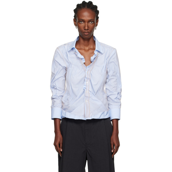  Maison Margiela Blue Organic Cotton Shirt 