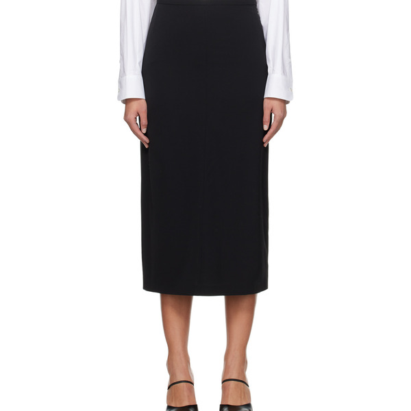  The Row Black Matias Midi Skirt 